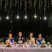 Bridal table wedding dinner