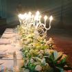 candelier on bridal table 