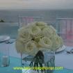 white rose centerpiece 