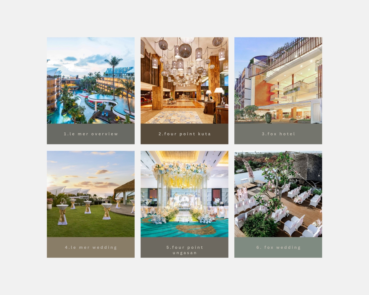 Le Méridien Bali Jimbaran, Four Point Bali, FOX Hotel Jimbaran Beach Menikah Murah di Bali Dengan Venue Mumpuni